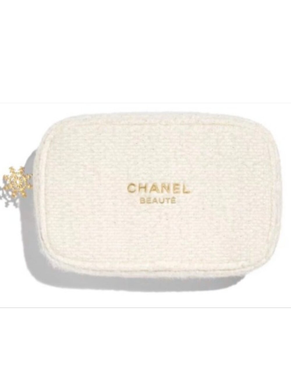 Chanel Beauté holiday limited edition cosmetic pouch white